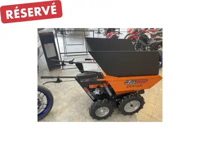 DUCAR BROUETTE MOTOR T25 2024 Brouette motorisé 5.5 hp transmission au 4 roues motrices capacité de...