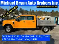 2021 FORD F250 - 7FT FLAT BED / UTILITY TRUCK *4X4* 6.2L V8 GAS