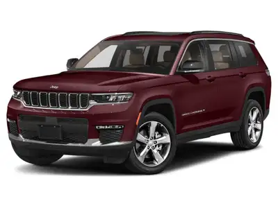 2021 JEEP GRAND CHEROKEE L LIMITED Velvet Red Pearl Exterior Global Black w/ Wicker Beige Seats Capr...