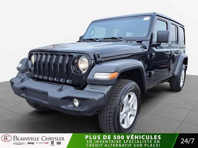 2023 Jeep Wrangler SPORT 4X4 DEMARREUR MAGS TOIT RIGIDE GPS BLUE in Cars & Trucks in Laval / North Shore - Image 2
