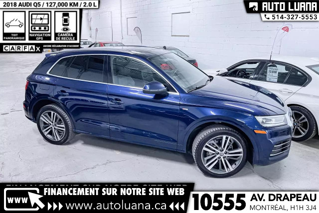 2018 AUDI Q5 2.0T SLine Quattro TOIT PANO/MAGS/NAVI/CAMERA/LED in Cars & Trucks in City of Montréal - Image 2