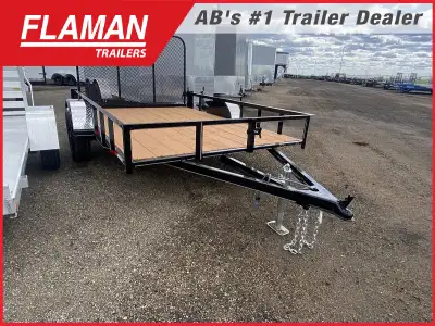 2024 OASIS 12' UTILITY TRAILER 77in. Wide x 12' Length Axle: (1) 3500lb Idler Spring Axle Tires: ST2...