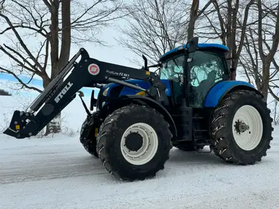 2007 New Holland T7050 FWA, 6313 hours, NO emissions 6.7L in-line 6 diesel engine rated at 195 horse...