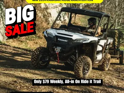 Save $3700.00Now with $3000.00 Kawasaki Mega Cash Credit + Our $700.00 In House Discount, Don’t miss...