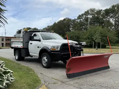 2012 Ram 5500 Dump Plow Western Plow Exhaust Brake Dump Box Western Sander BC CVI Valid till June 20...