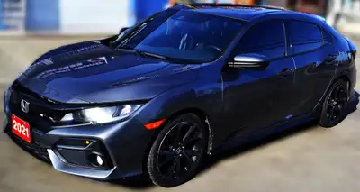 Come in today and check out this peppy, sporty and ultra cool DARK GREY METALLIC 2021 Honda Civic SP...