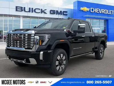 Our diesel-powered 2025 GMC Sierra 2500HD Denali Crew Cab 4X4 in Onyx Black is for owners who aim hi...