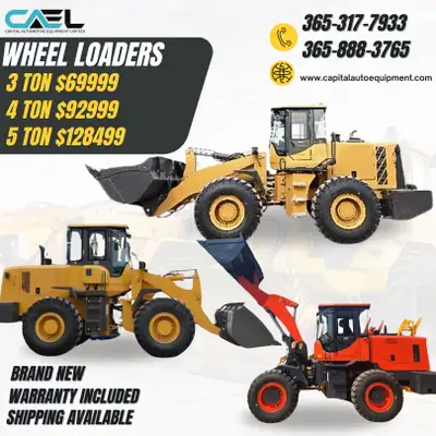 Wheel Loader 3/4/5 Ton Brand new + Warranty + Finance Available Brand new Wheel loader at the lowest...