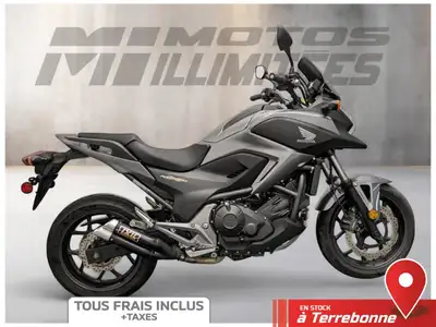 HONDA NC750X ABS 2014 Gris 19238 km au compteur. Motos Illimitées Terrebonne. Prix de vente inclus l...