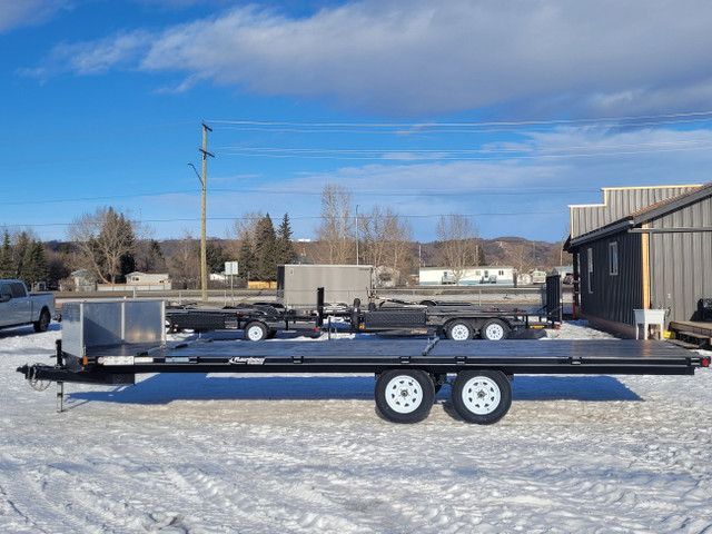 22'+V-NOSE 4-PLACE SLED TRAILER W/SALT SHIELD in Cargo & Utility Trailers in Fort St. John - Image 2