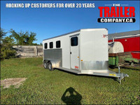2022 USED FRONTIER STRIDER 3 HORSE TRAILER,