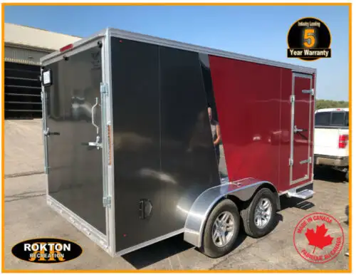 2025  7 x 16 Aluminum Cargo Trailer 5 year warranty, enclosed in Cargo & Utility Trailers in Mississauga / Peel Region - Image 5