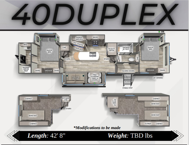 2024 Sierra Explorer Destination Trailer W/Loft 40 Duplex 2 Bed  in RVs & Motorhomes in Red Deer