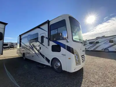 Thor Motor Coach Windsport Class A gas motorhome 29M highlights: Full-Wall Slide RV King Bed Drop-Do...
