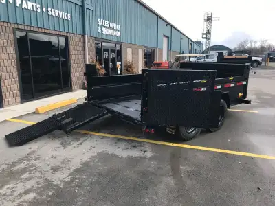 Miska Ultra Low Pro 8 Ton Heavy Duty Dump Trailer 16,000lb GVWR, 81in.x12' Dump Trailers LOADED with...