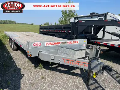 2024 USED TRIUMPH 8.5' X 24' GALVANIZED 7 TON TILT DECKOVER WITH TOOLBOX It might not be an Action S...