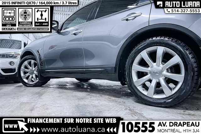 2015 INFINITI QX70 S AWD/NAVIGATION/CAM 360/MAGS/CARFAX CLEAN in Cars & Trucks in City of Montréal - Image 3