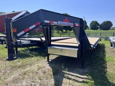 102 x 30ft Deckover Gooseneck in stock now at Belore Trailer Sales !! 25ft Wood Deck w/ 5ft Angle Be...