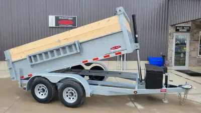 6'6 x 12' 5 Ton Duratrail Dump Trailer Standard Features: Hot Dipped Galvanized Two 5,200lb EZ-Lube...