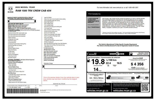 2022 Ram 1500 TRX Panoroof Level 2 Equipment Group Advanced in Cars & Trucks in City of Toronto - Image 4