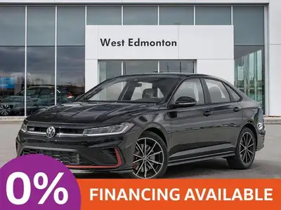 Underneath the sleek Black exterior of this 2025 Volkswagen Jetta GLI Autobahn lies a vibrant Red in...