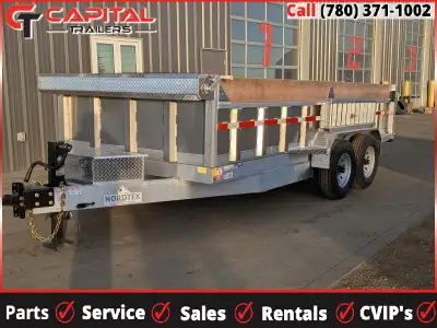 2025 NORDTEK 82in. x 16FT FULL ALUMINIUM Tandem Axle Dump Trailer (15,400LB GVW) Perfect Trailer for...