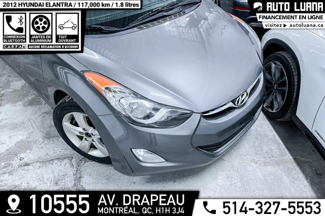2012 HYUNDAI Elantra GLS TOIT OUVRANT/MAGS/BLUETOOTH/117,000km in Cars & Trucks in City of Montréal - Image 2