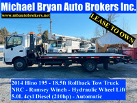 2014 HINO 195 - 18.5FT ROLLBACK TOW TRUCK *READY TO WORK*