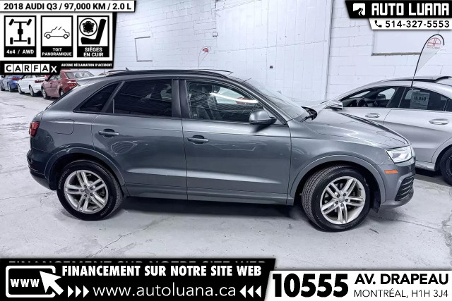 2018 AUDI Q3 2.0 Premium Quattro TOIT PANO/MAGS/CUIR/97,000km in Cars & Trucks in City of Montréal - Image 3
