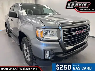 The 2022 GMC Canyon AT4 offers serious trail-ready capability in a midsize pickup format. Equipped w...