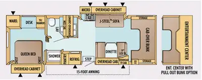 Please Call Us At 613.851.7326 with any questions? Double Slide Class C w/Rear Queen Bed Slideout, D...