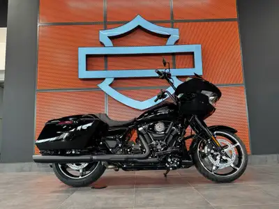 The Road Glide has an aerodynamic Sharknose fairing and a liquid-cooled Milwaukee-Eight 117 engine t...