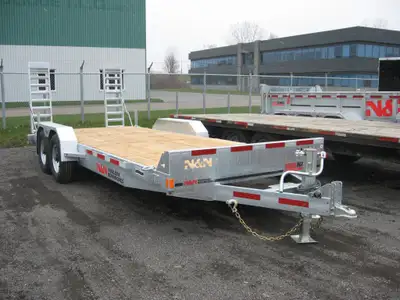 Remorques TRG Remorque pour équipement 82 X 20 pieds ( 18+2) 2 essieux 5200 lbs ou 7000 lbs chacune...