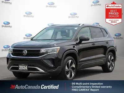 Recent Arrival! New Price! Deep Black Pearl 2024 Volkswagen Taos Comfortline AWD 7-Speed Automatic 1...