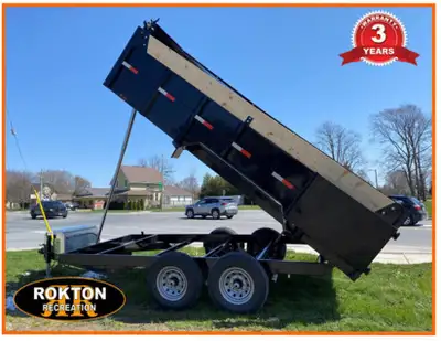 For sale is a Tow Tek Trailers 7 x 14 Steel Dump Trailer with Barn door gate. You are buying the bes...