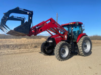 2005 Case IH MXU125 FWA Loader Tractor Red