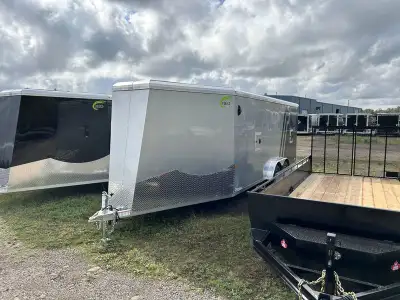 Neo All-Aluminum Enclosed Snowmobile Trailers - In Stock Now These trailers come standard with cable...