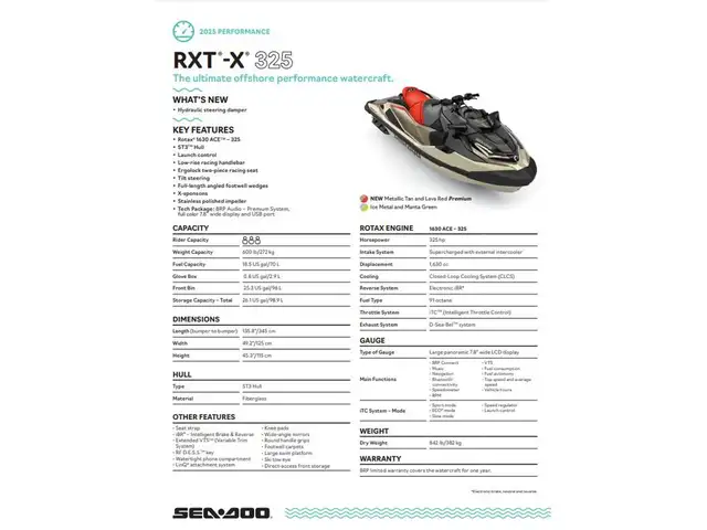 2025 Sea-Doo RXT X 325 in Personal Watercraft in Winnipeg - Image 3