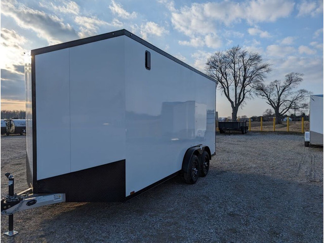  2024 Lightning 7.5x16 All Aluminum Wide Body Enclosed With Blac in Cargo & Utility Trailers in London - Image 4
