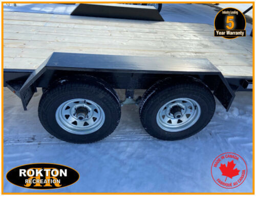 2024 - 7x20 Equipment trailer,flat bed car trailer HD Ramps in Cargo & Utility Trailers in Mississauga / Peel Region - Image 4