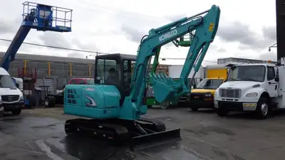 2015 Kobelco SK60-8 Mini Excavator, Diesel 1 door, blue exterior, black interior, cloth. $44,840.00...