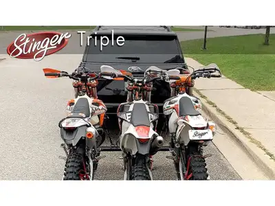 2024 Stinger TRIPLE MOTORCYCLE TRAILER 24.06$/semaine (84 mois @ 8.99% + tx) Inclus tout les frais....