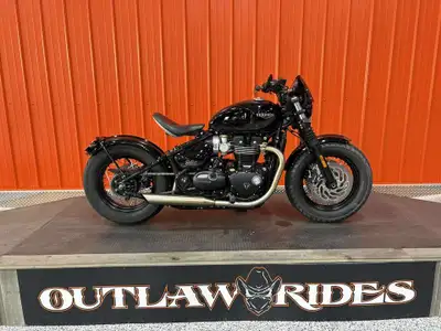 This Triumph Bonneville Bobber is ready to hit the streets in style with it's new owner! The black p...