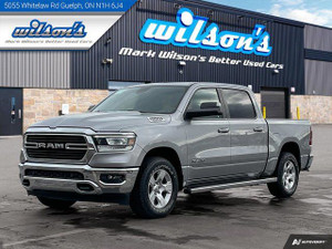 2021 RAM 1500 Big Horn rew 4X4, 5.7L Hemi, Heated Steering + Seats, Bucket Seats, Tow Pkg, BSM, CarPlay + Android