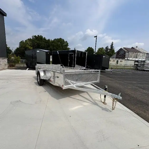 Aluminum 6x10 byfold ramp Single Axle Utility cargo Trailer in Cargo & Utility Trailers in Brantford - Image 5