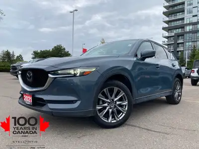 Recent Arrival! 2021 Mazda CX-5 Signature Blue I4 Turbo 6-Speed Automatic Call us at (905) 845-4211...