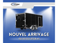 2024 ITI Cargo 7x16 XE Flat Top V-Nose 7k Rampe Noire