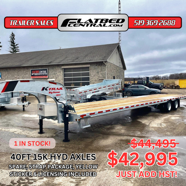 2024 K-TRAIL GOOSENECK FLATBEDS ON SALE in Cargo & Utility Trailers in City of Toronto - Image 2