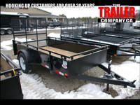 2024 5X10 UTILITY TRAILER, SINGLE AXLE, RAMP, STEEL, BLACK, 2990