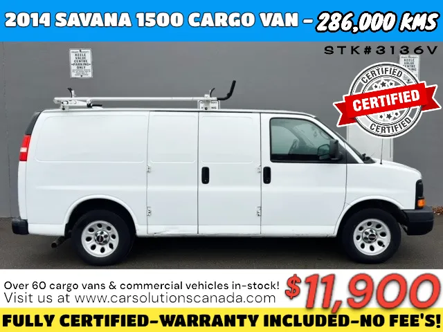 2014 GMC SAVANA 1500 CARGO VAN ***6-CYLINDER***FULLY CERTIF 1500